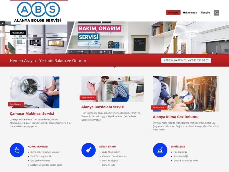 Alanyabolgeservisi Web Tasarım Masaüstü