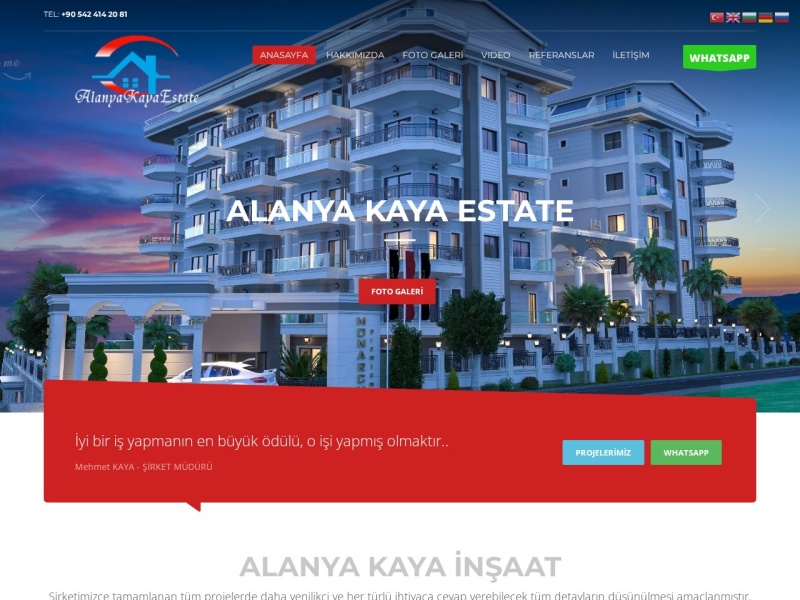 Alanyakayaestate Web Tasarım Masaüstü