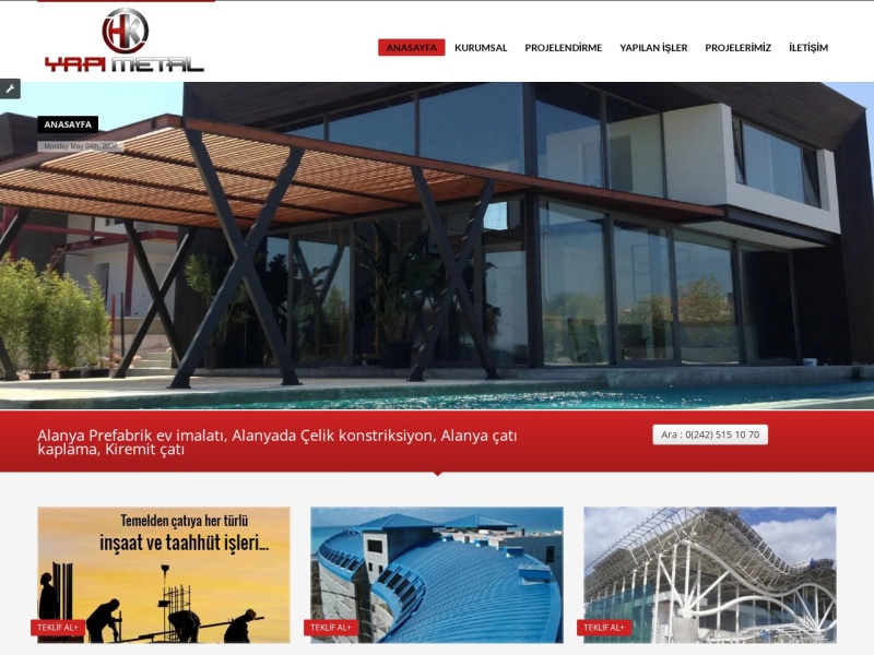 Hkyapimetal Web Tasarım Masaüstü